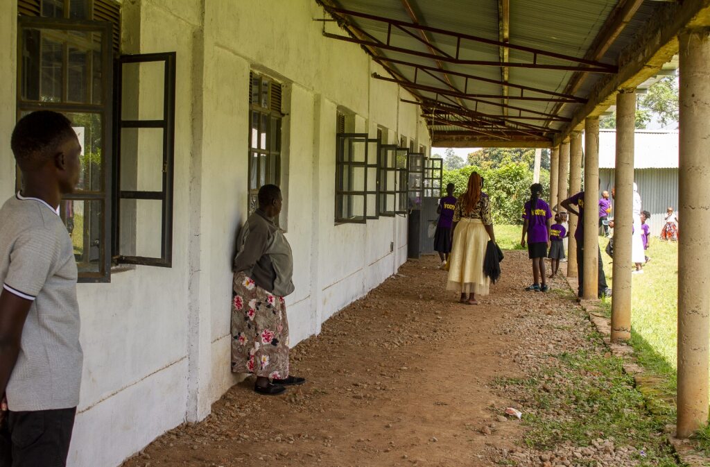 Church Corridor with Congregation